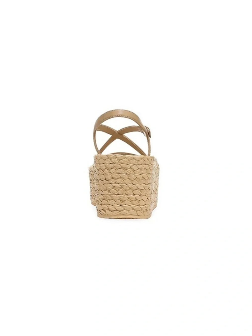 Vince leather platform wedges raffia sandals
